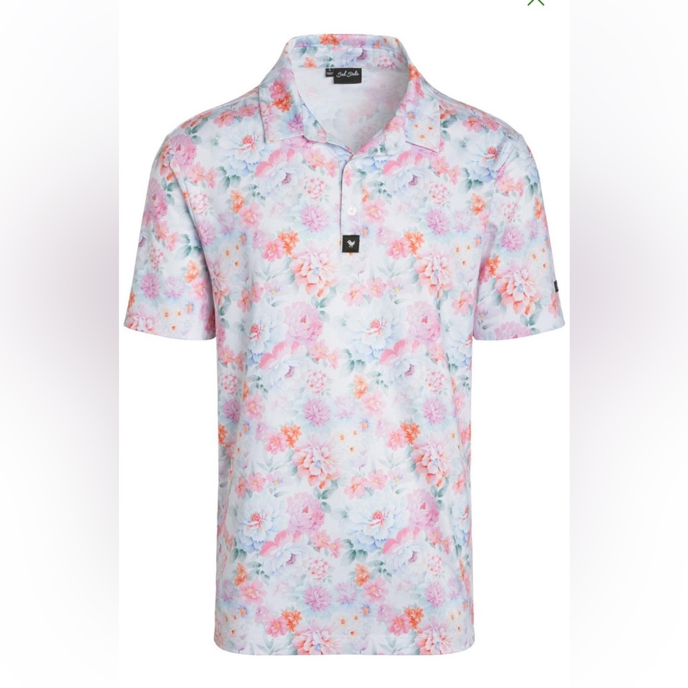 Men’s Bad Birdie Polo Floral Golf Town Bloom